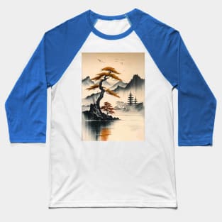 Japanese Landscape Baseball T-Shirt